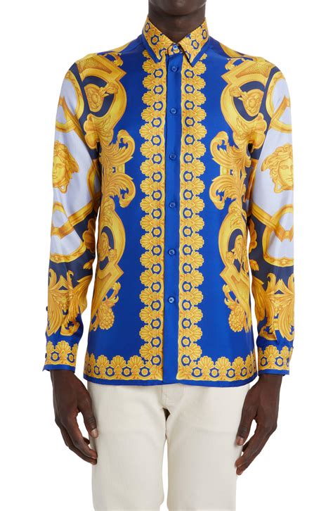 men versace button up|Versace formal shirts.